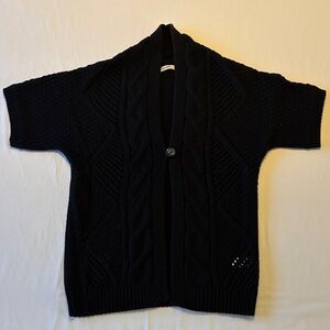 Old Navy Black Short Sleeve Cardigan
